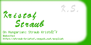 kristof straub business card